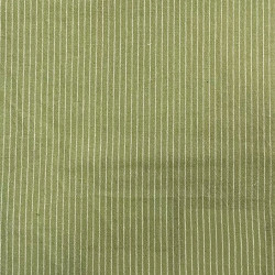 Algodón tejido a rayas TISFIN Salvia / Blanco